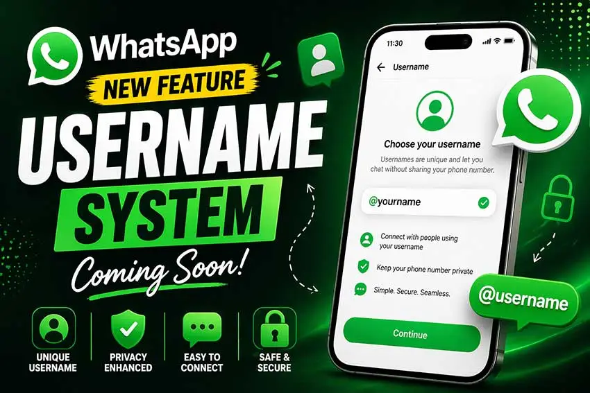 WhatsApp New Feature Username System Coming Soon
